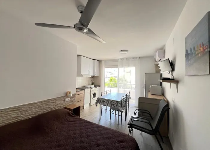 公寓 Estudio Cerca De La Playa Con Terraza Av-76 罗萨斯