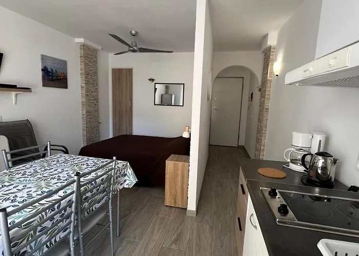 Estudio Cerca De La Playa Con Terraza Av-76 公寓