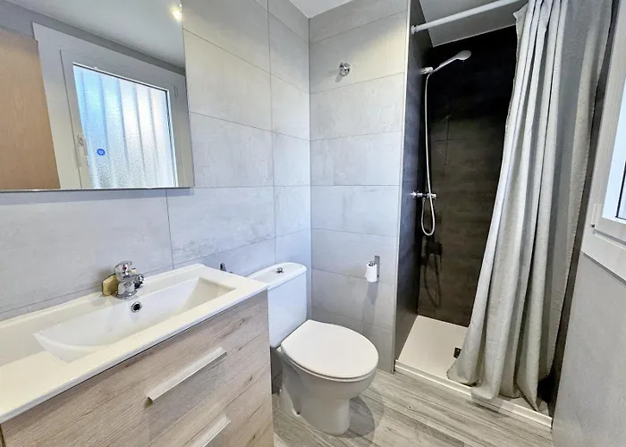 公寓 Estudio Cerca De La Playa Con Terraza Av-76 罗萨斯